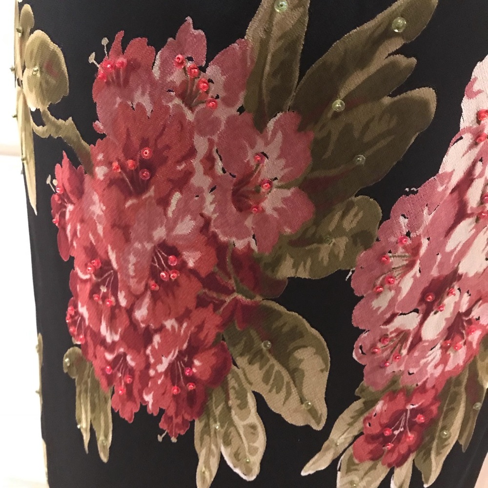 Black Floral Dress Size Small - Picture 3 of 8